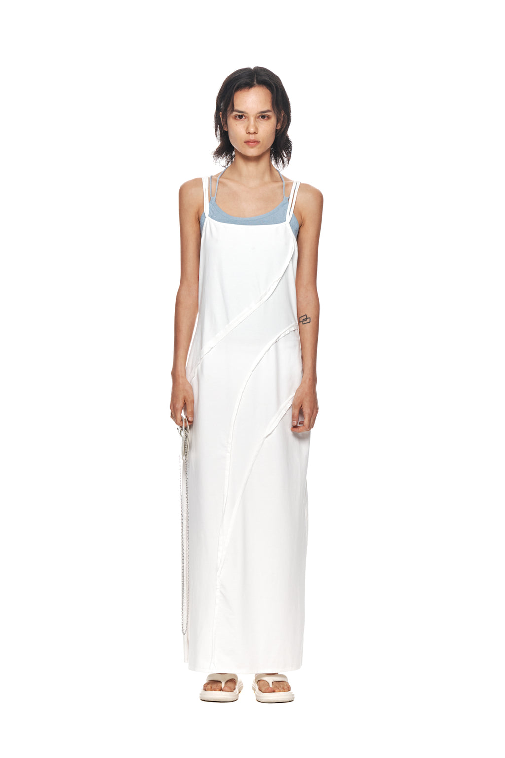 Matin Kim - Cut Out Layered Maxi Dress (White) product image 10 | TRAB K-Fashion Australia