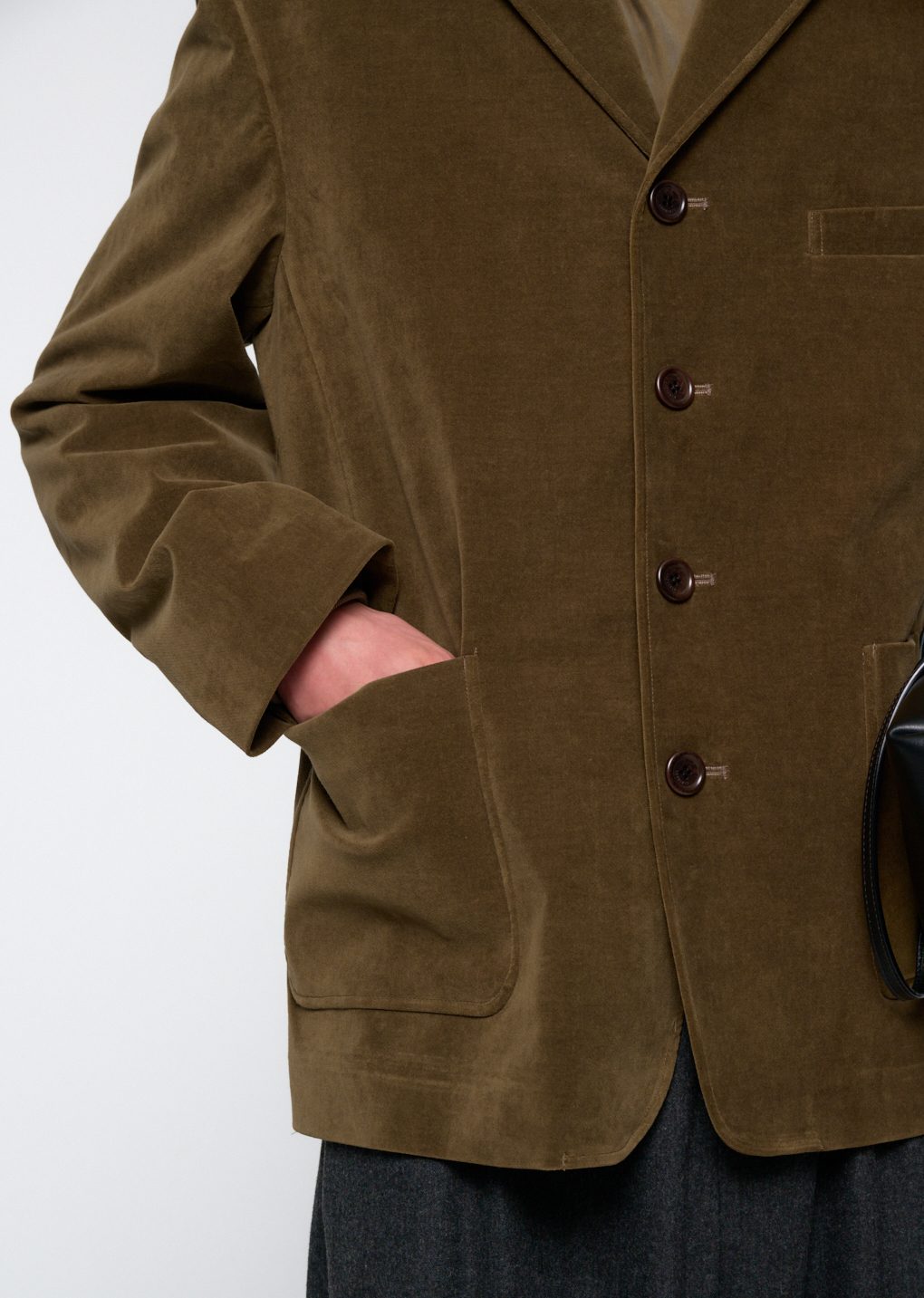 Amomento - Velvet oversized jacket (Khaki) product image 7 | TRAB K-Fashion Australia