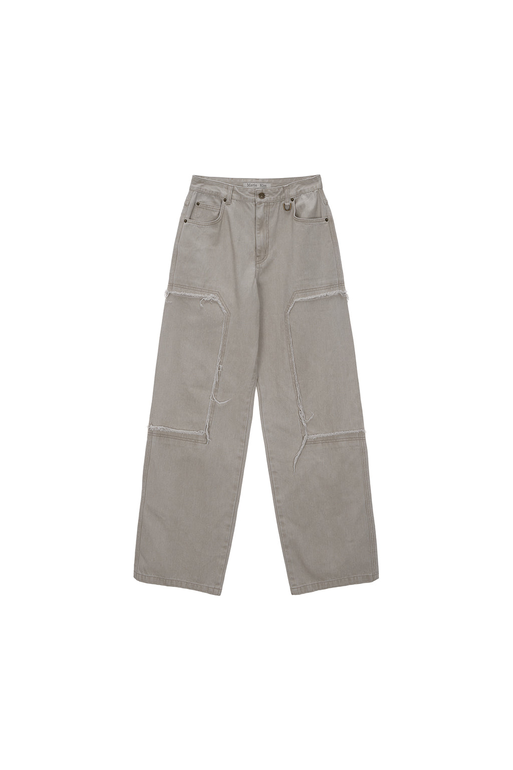 Matin Kim - Double Knee Cotton Denim Pants (Beige) product image 1 | TRAB K-Fashion Australia