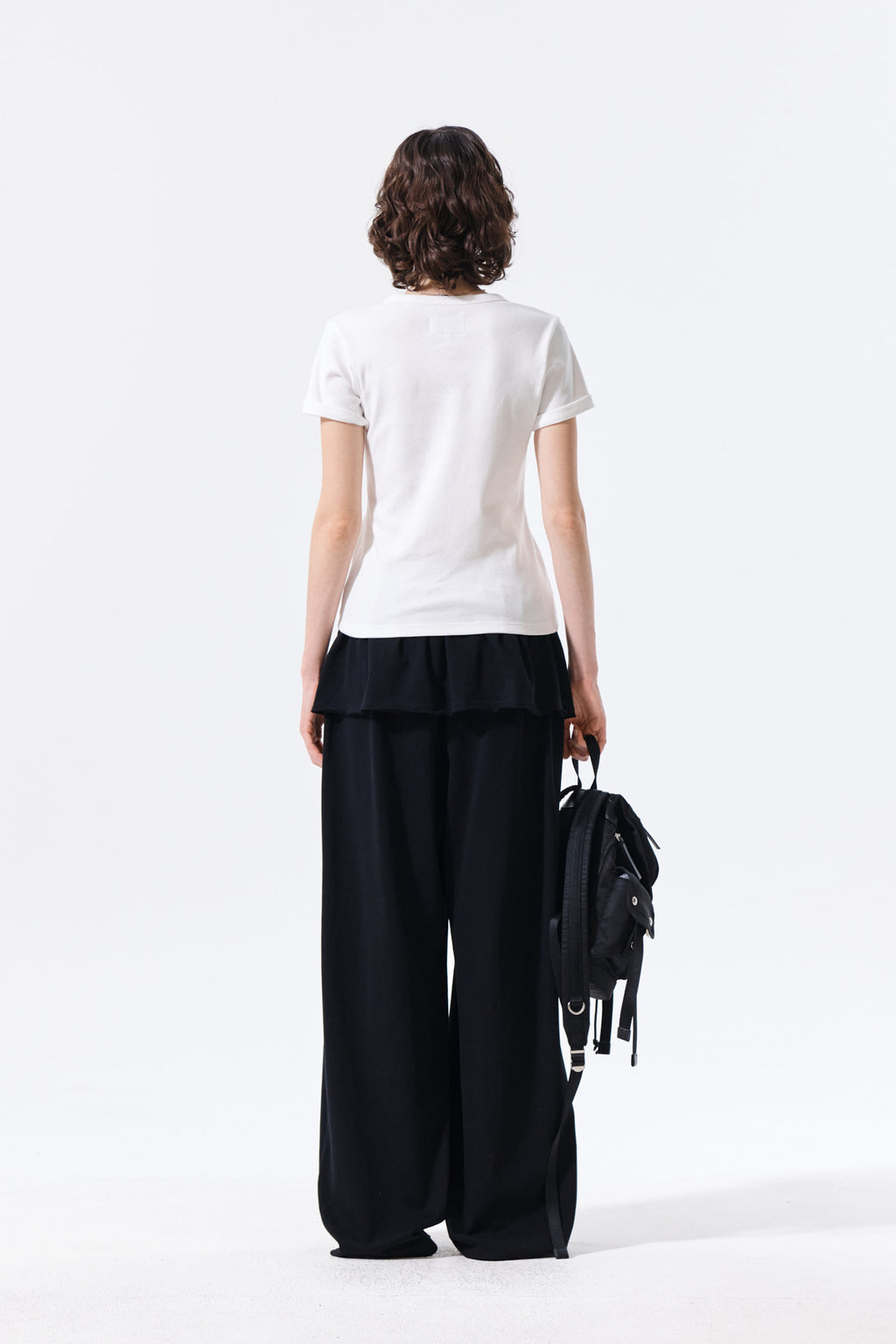 Matin Kim - Layered Skirt Jersey Pants (Black) product image 7 | TRAB K-Fashion Australia
