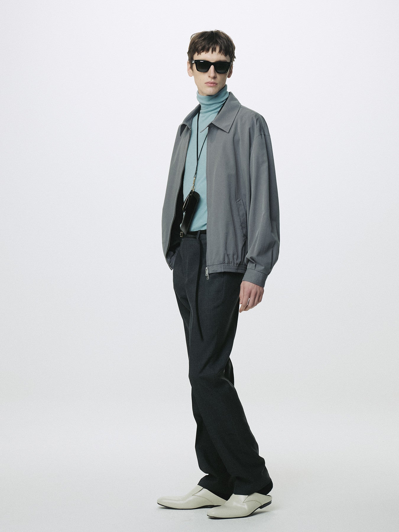 Tonywack - Washed Cotton Lyocell Blouson Jacket (Faded Carbon) product image 3 | TRAB K-Fashion Australia