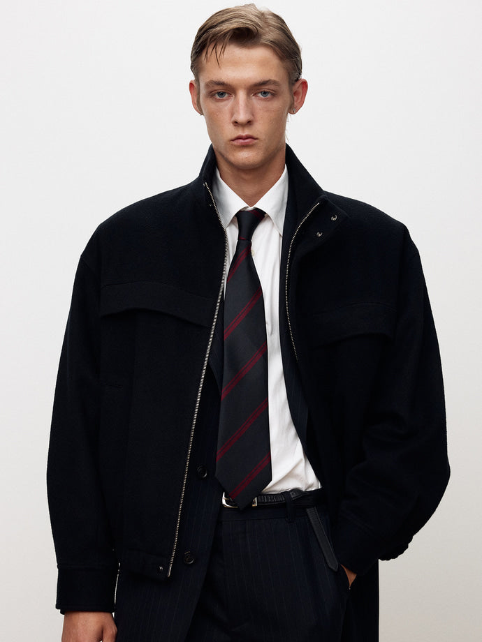Tonywack - Wool And Cashmere Utility Blouson (Navy) product image 8 | TRAB K-Fashion Australia