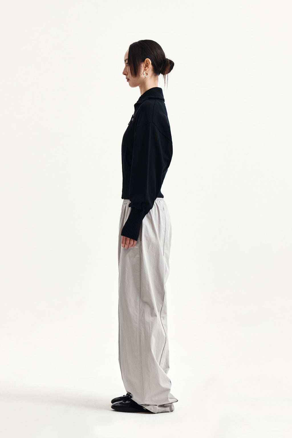 Matin Kim - Multi Panel Wide Pants (Light Grey) product image 6 | TRAB K-Fashion Australia