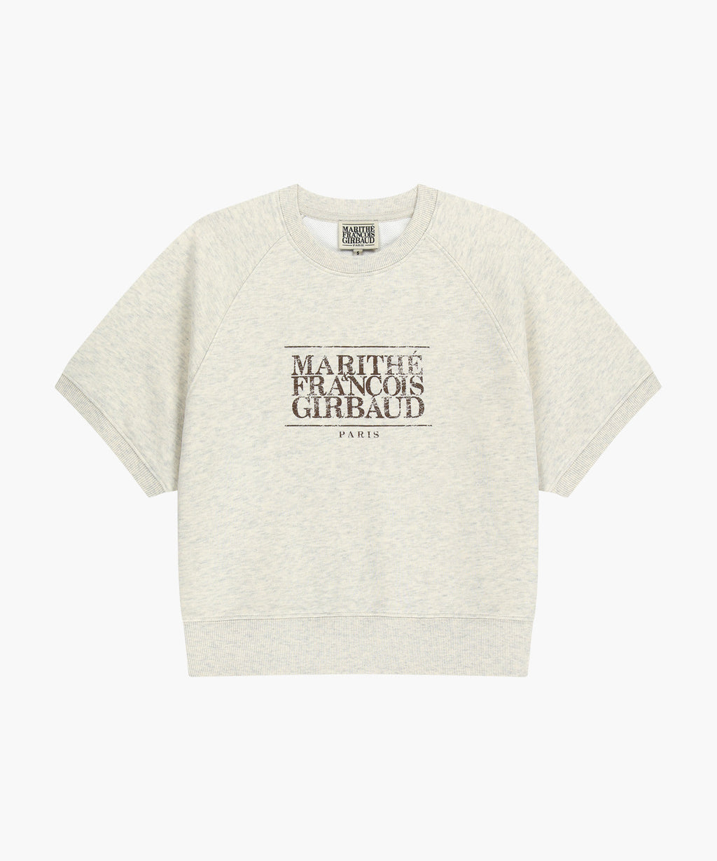 Marithe & Francois Girbaud - Vintage Classic Logo Half Sweatshirt (Oatmeal) product image 6 | TRAB K-Fashion Australia