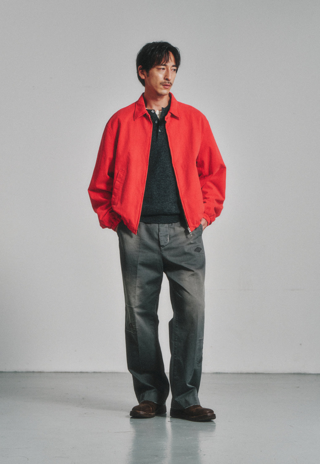 Art if acts - Garment Dyed Swing Jacket (Vintage Red) product image 4 | TRAB K-Fashion Australia