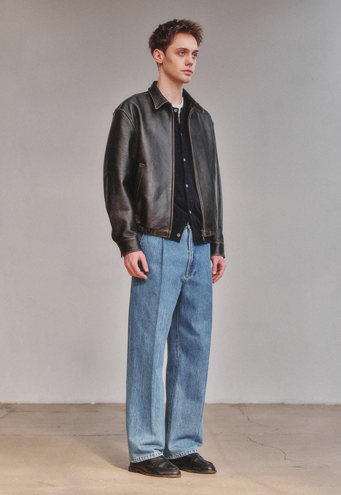 Art if acts - Vintage Leather Swing Jacket (Vintage Wood) product image 3 | TRAB K-Fashion Australia