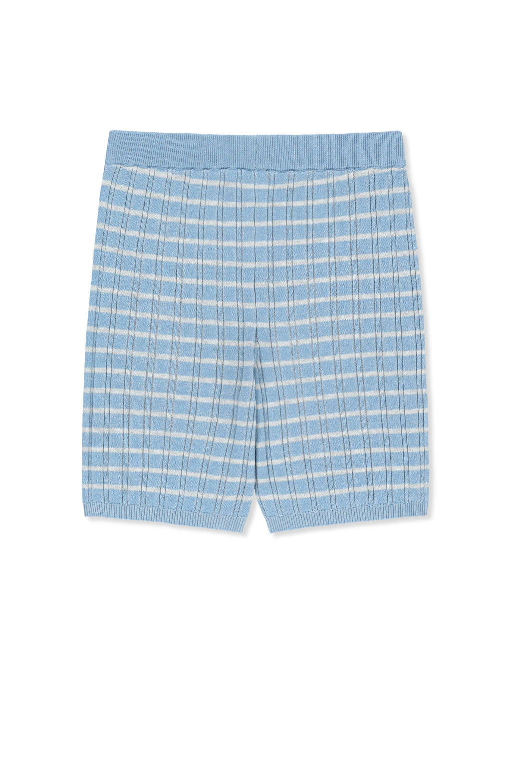 Matin Kim - Stripe Knit Shorts (Light Blue) product image 2 | TRAB K-Fashion Australia