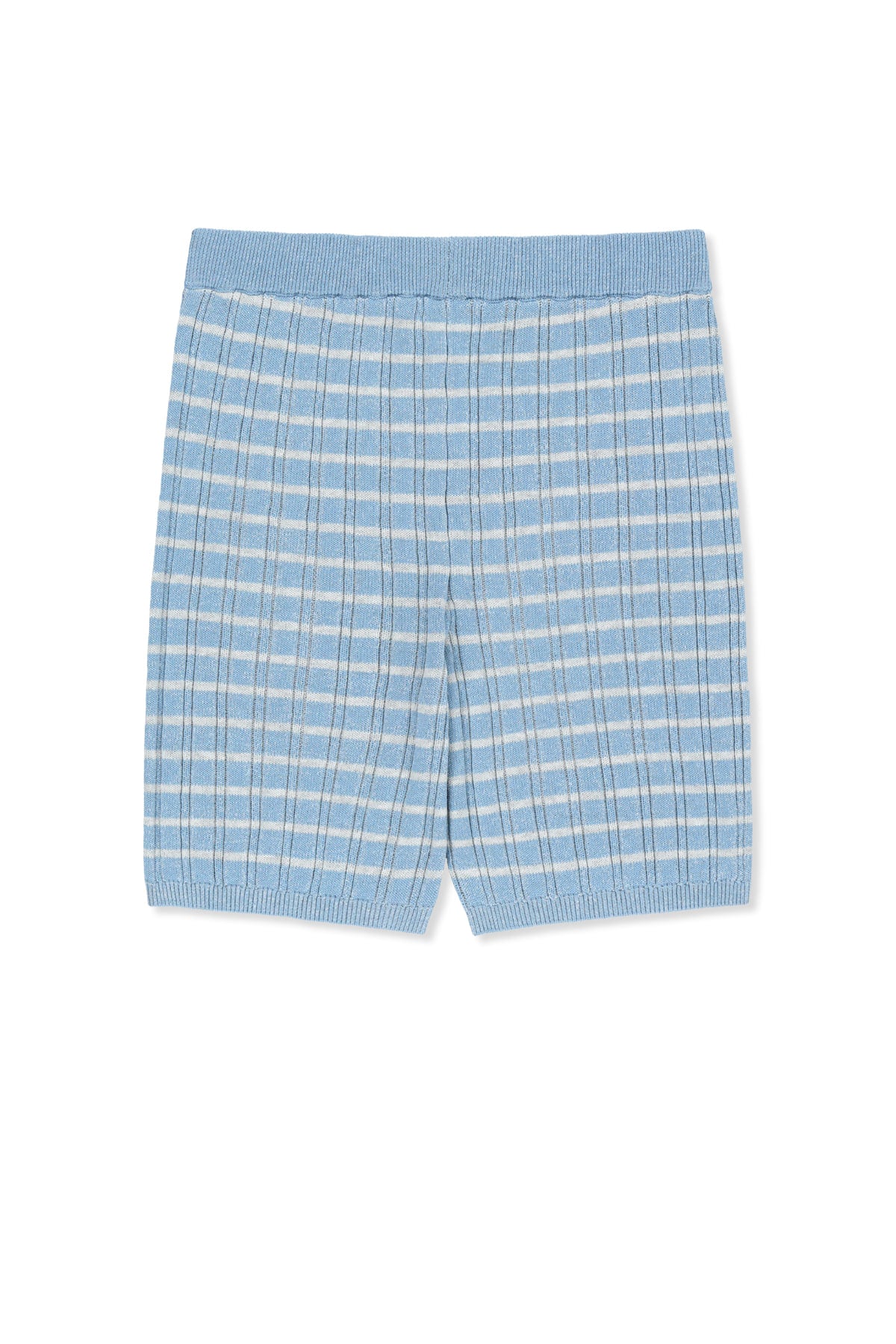 Matin Kim - Stripe Knit Shorts (Light Blue) product image 2 | TRAB K-Fashion Australia