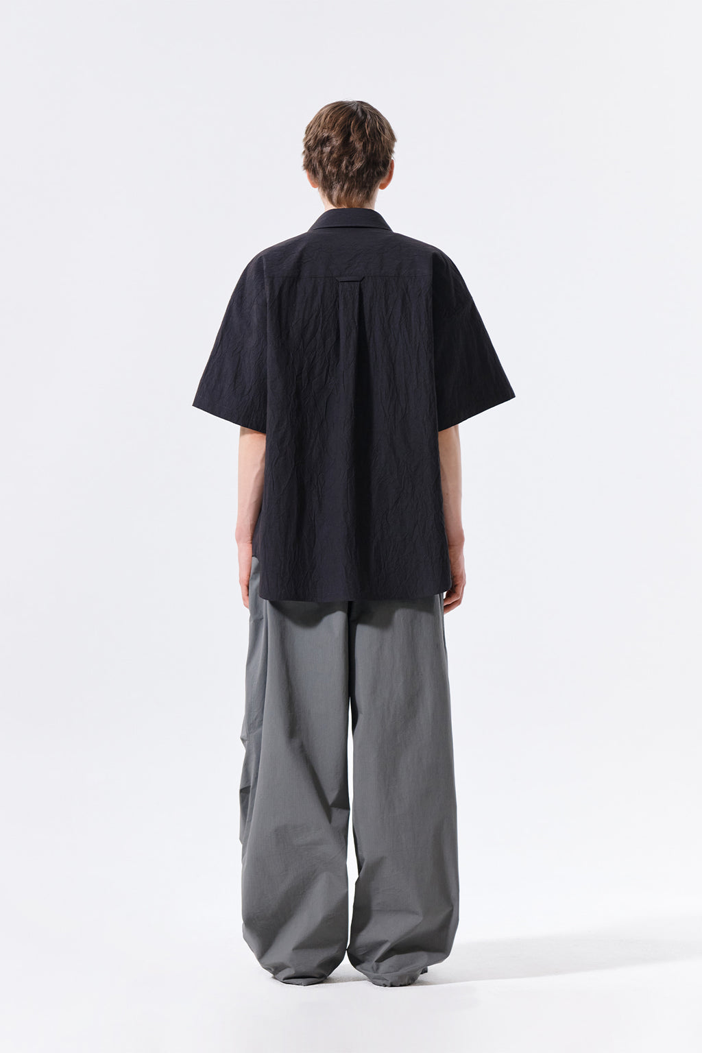 Matin Kim - Small Logo Over Fit Shirt (Charcoal) product image 8 | TRAB K-Fashion Australia