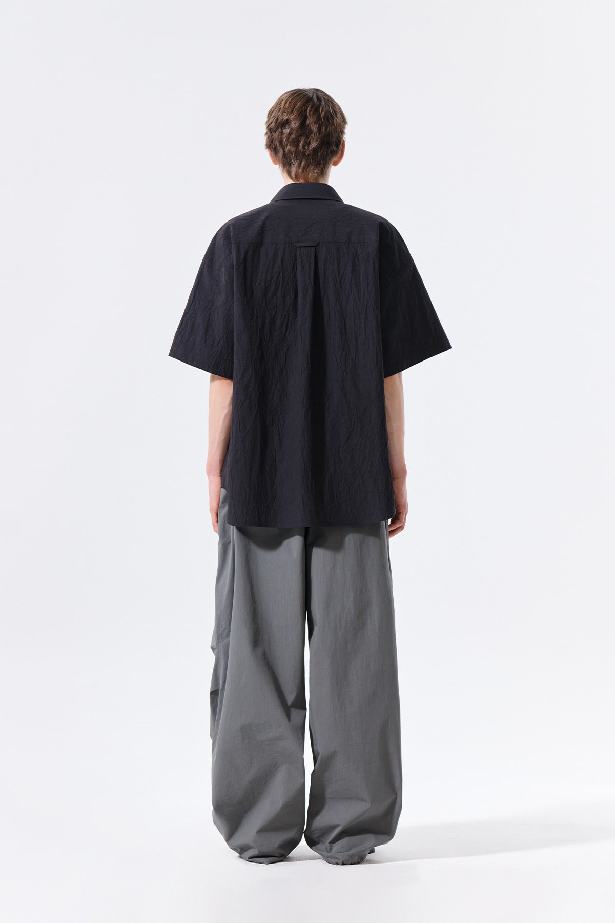 Matin Kim - Small Logo Over Fit Shirt (Charcoal) product image 8 | TRAB K-Fashion Australia