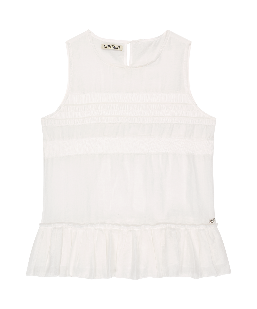Coyseio - Sheer Layered Sleeveless (White) product image 1 | TRAB K-Fashion Australia
