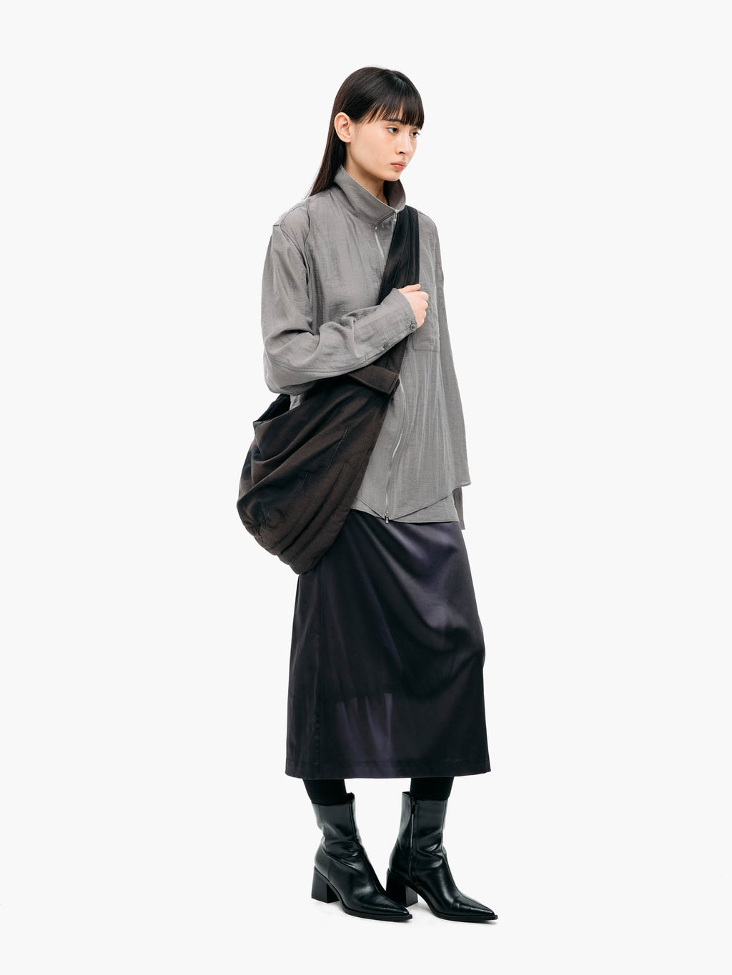 Jiyong Kim - Sun-Bleached Draped Shoulder Bag (Black) product image 2 | TRAB K-Fashion Australia
