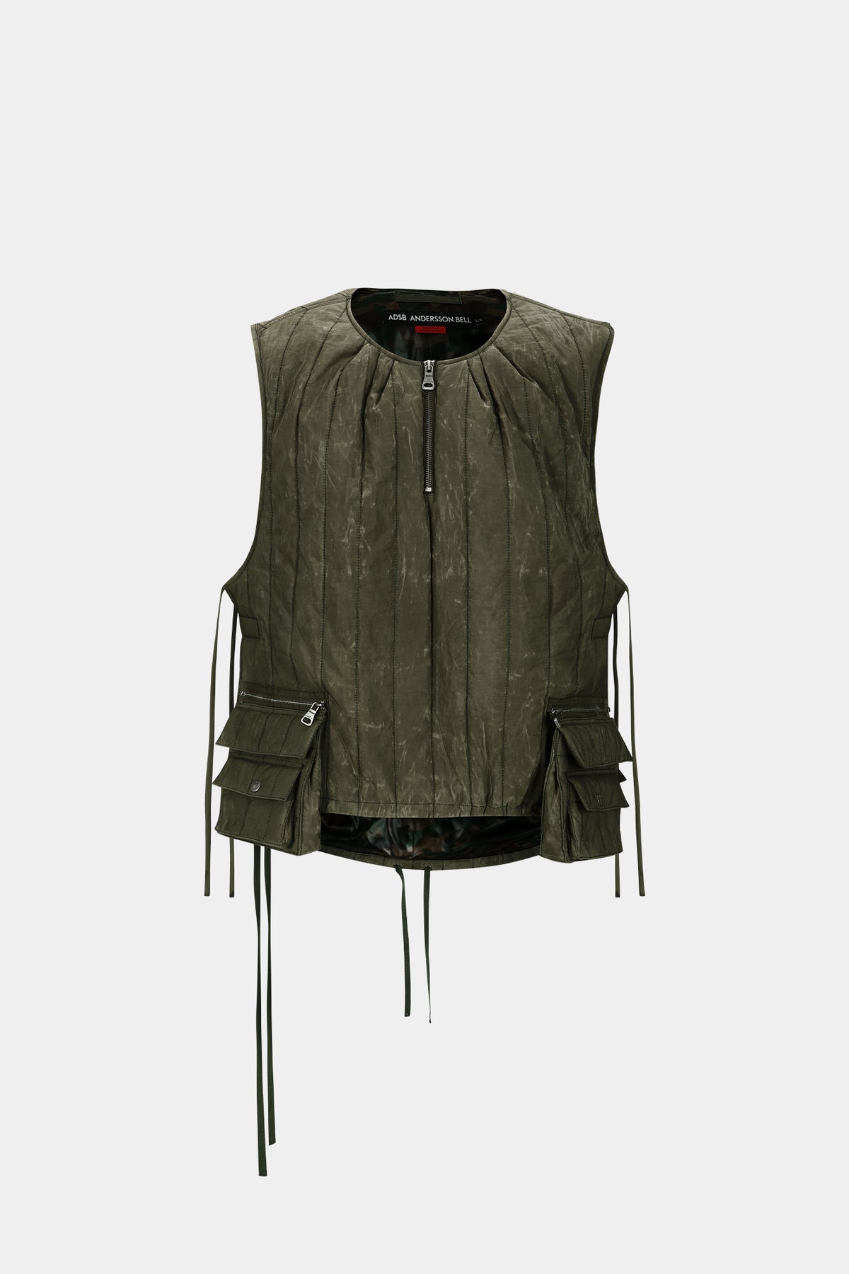 Andersson Bell - Wax Coated Padded Turtle Vest (Khaki) product image 8 | TRAB K-Fashion Australia