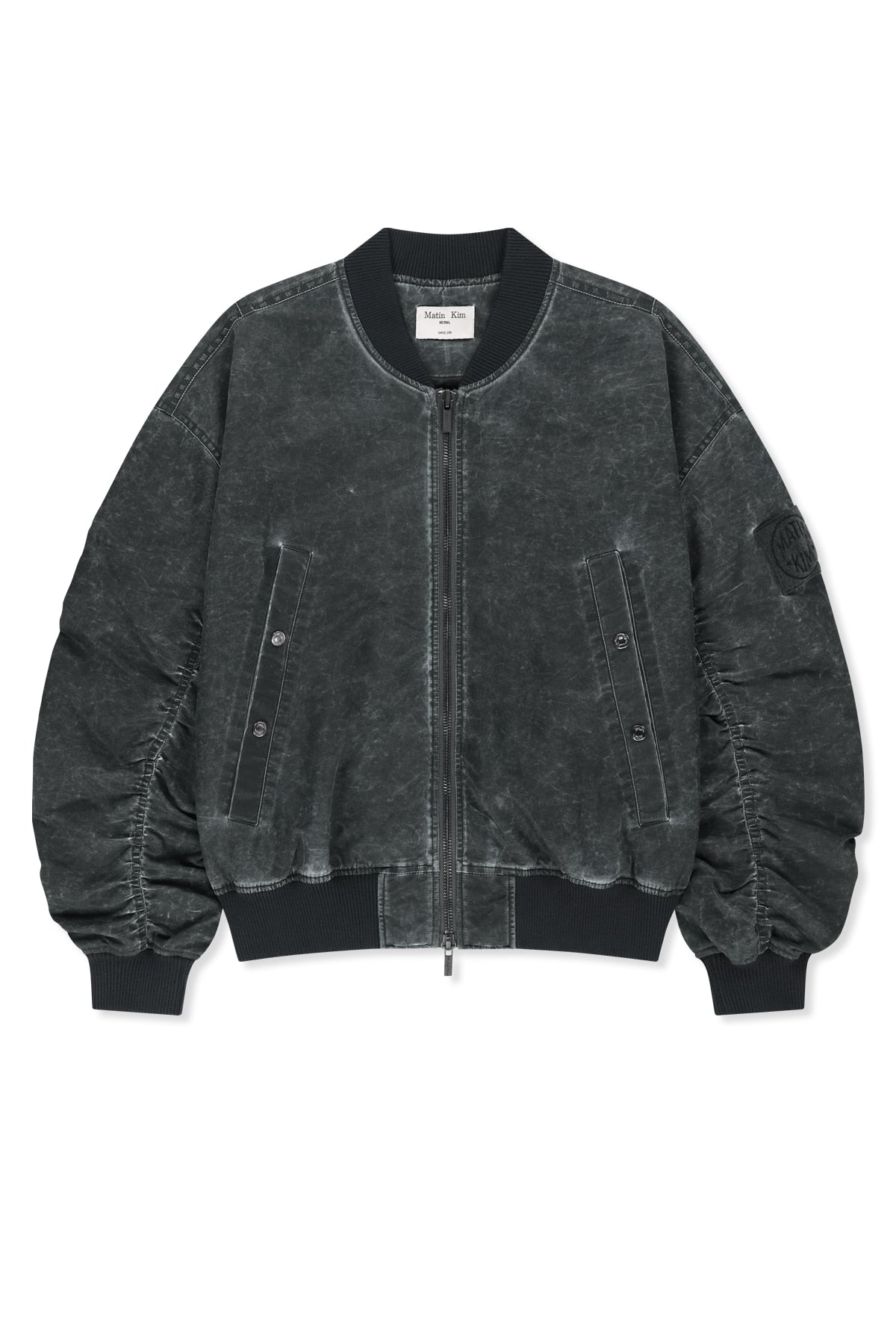 Matin Kim - Pigment Coated Back Logo Jumper (Charcoal) product image 14 | TRAB K-Fashion Australia