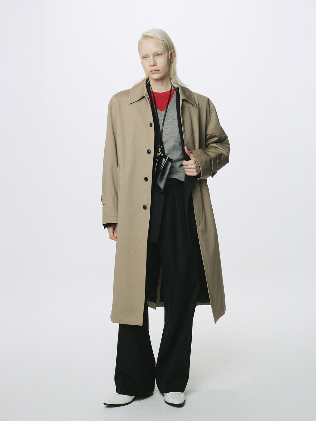Tonywack - Cotton Drill Single-Breasted Overcoat (Beige) product image 3 | TRAB K-Fashion Australia