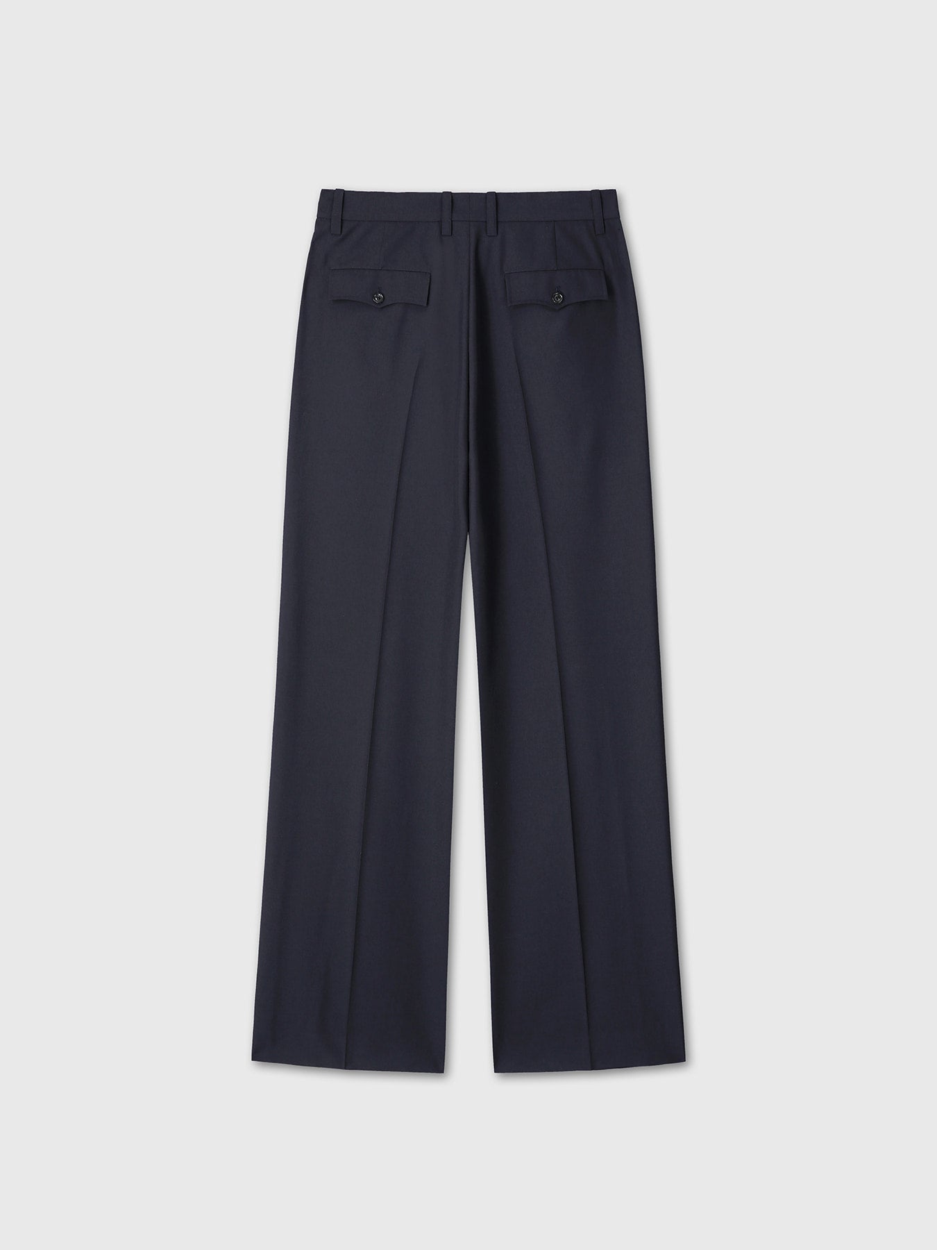 Tonywack - Tropical Wool Low-Rise Pleated Trousers (Navy) product image 13 | TRAB K-Fashion Australia
