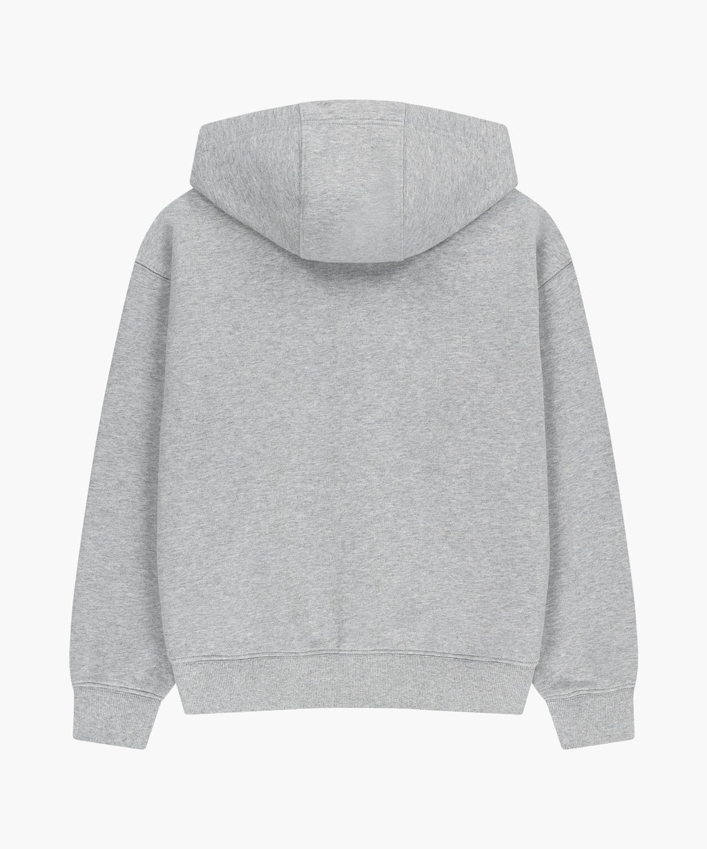 Marithe & Francois Girbaud - Regular Logo Applique Oversized Hoodie Zipup (Heather Gray) product image 2 | TRAB K-Fashion Australia