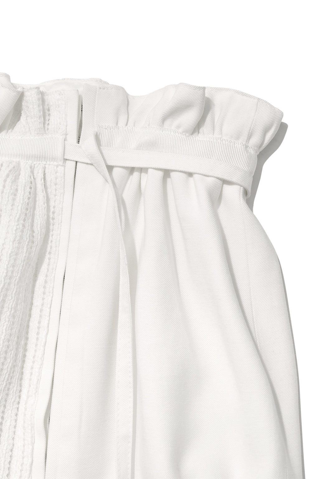 Matin Kim - Rough Patchwork Layered Skirt (White) product image 3 | TRAB K-Fashion Australia