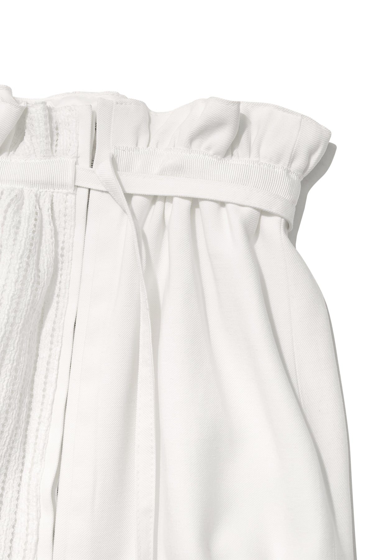 Matin Kim - Rough Patchwork Layered Skirt (White) product image 3 | TRAB K-Fashion Australia