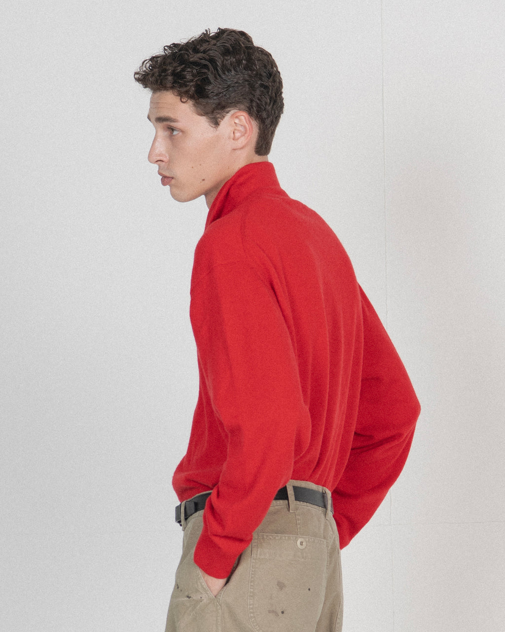Brownyard - Cashmere Stand Collar Cardigan (Red) product image 4 | TRAB K-Fashion Australia