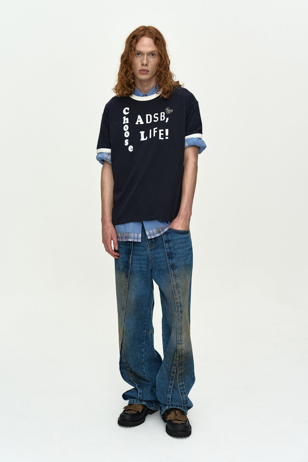 Andersson Bell - Unisex Layered Wide-Leg Jeans (Blue) product image 10 | TRAB K-Fashion Australia