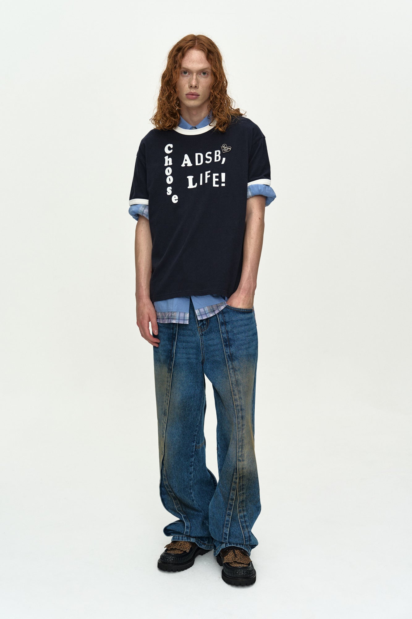 Andersson Bell - Unisex Layered Wide-Leg Jeans (Blue) product image 10 | TRAB K-Fashion Australia