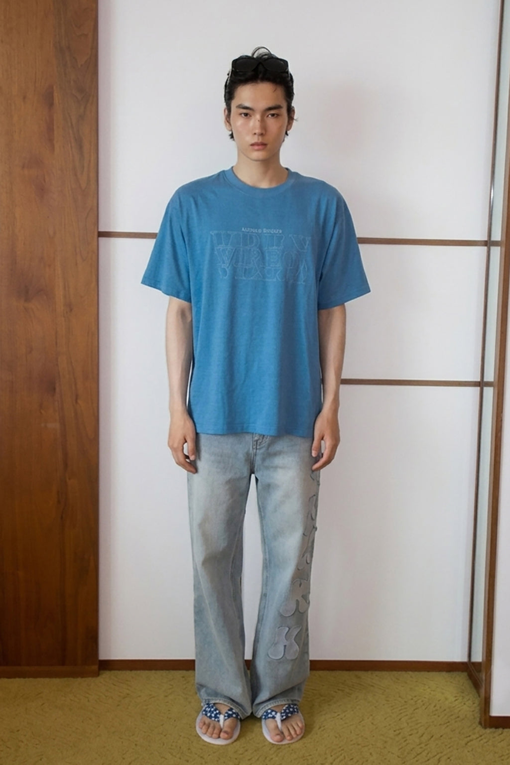 Deinet - Tired T-Shirt (Sky Blue) product image 1 | TRAB K-Fashion Australia