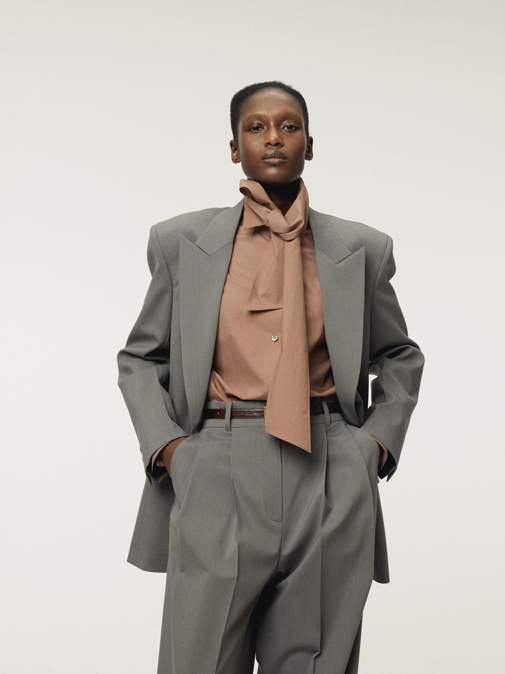 Recto - Powdery Cotton Scarf Shirt (Rust Pink) product image 8 | TRAB K-Fashion Australia