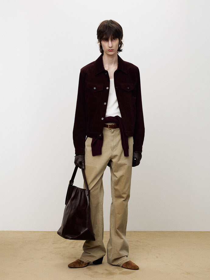 Tonywack - Italian Corduroy Trucker Jacket (Burgundy) product image 4 | TRAB K-Fashion Australia