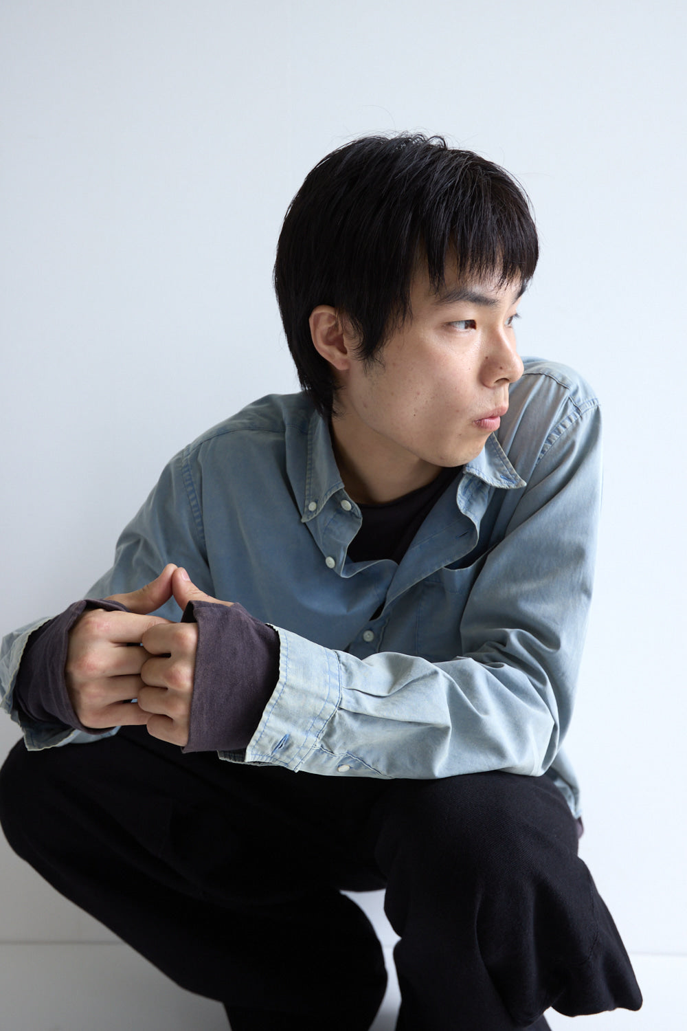 Hatchingroom - Out Button Shirt Bleached (Sax) product image 9 | TRAB K-Fashion Australia