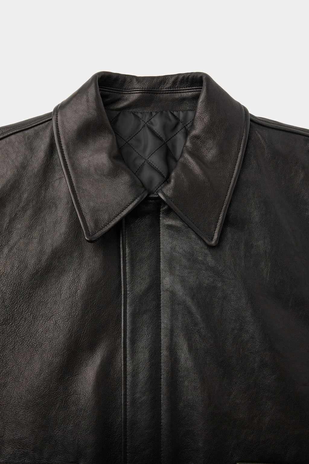 Coor - Vegetable Leather A-2 Jacket (Black) product image 5 | TRAB K-Fashion Australia