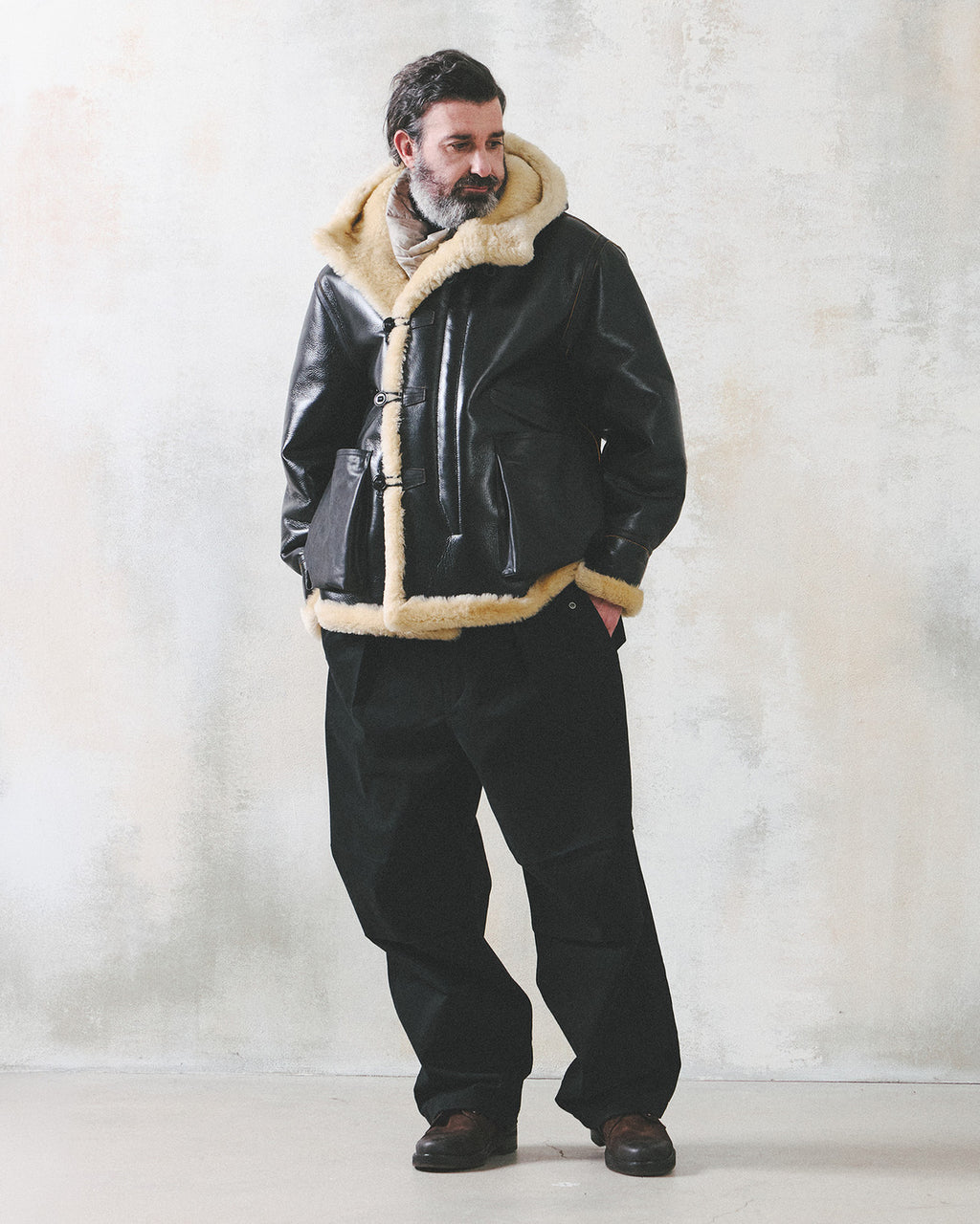 Eastlogue - Navigator Hoodie Mouton Parka (Black) product image 5 | TRAB K-Fashion Australia
