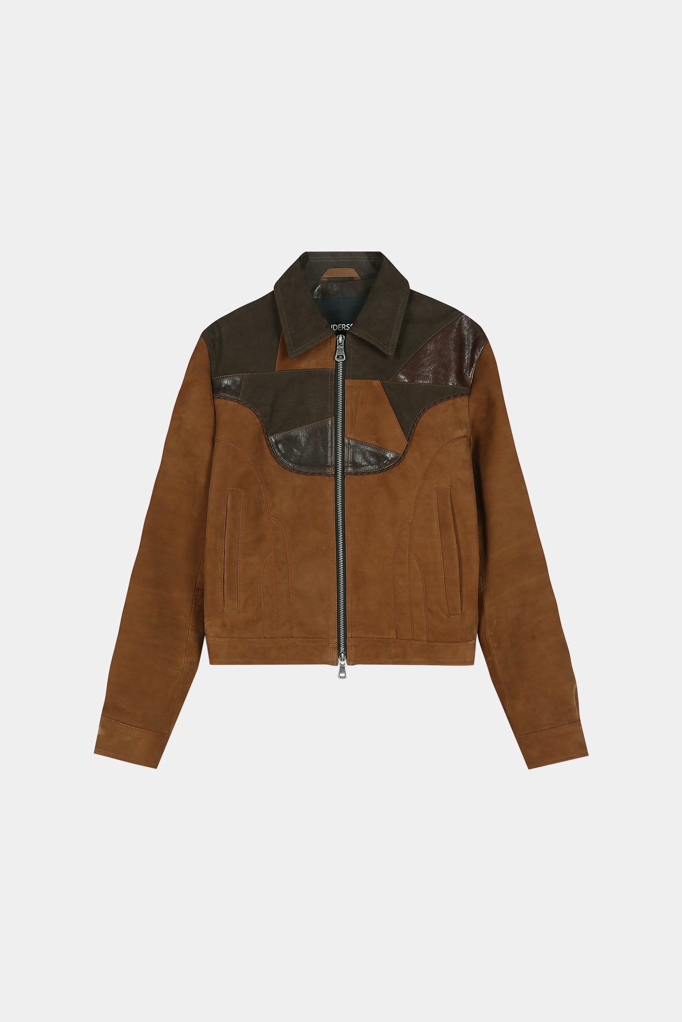 Andersson Bell - Harvey Leather Patchwork Jacket (Brown) product image 11 | TRAB K-Fashion Australia