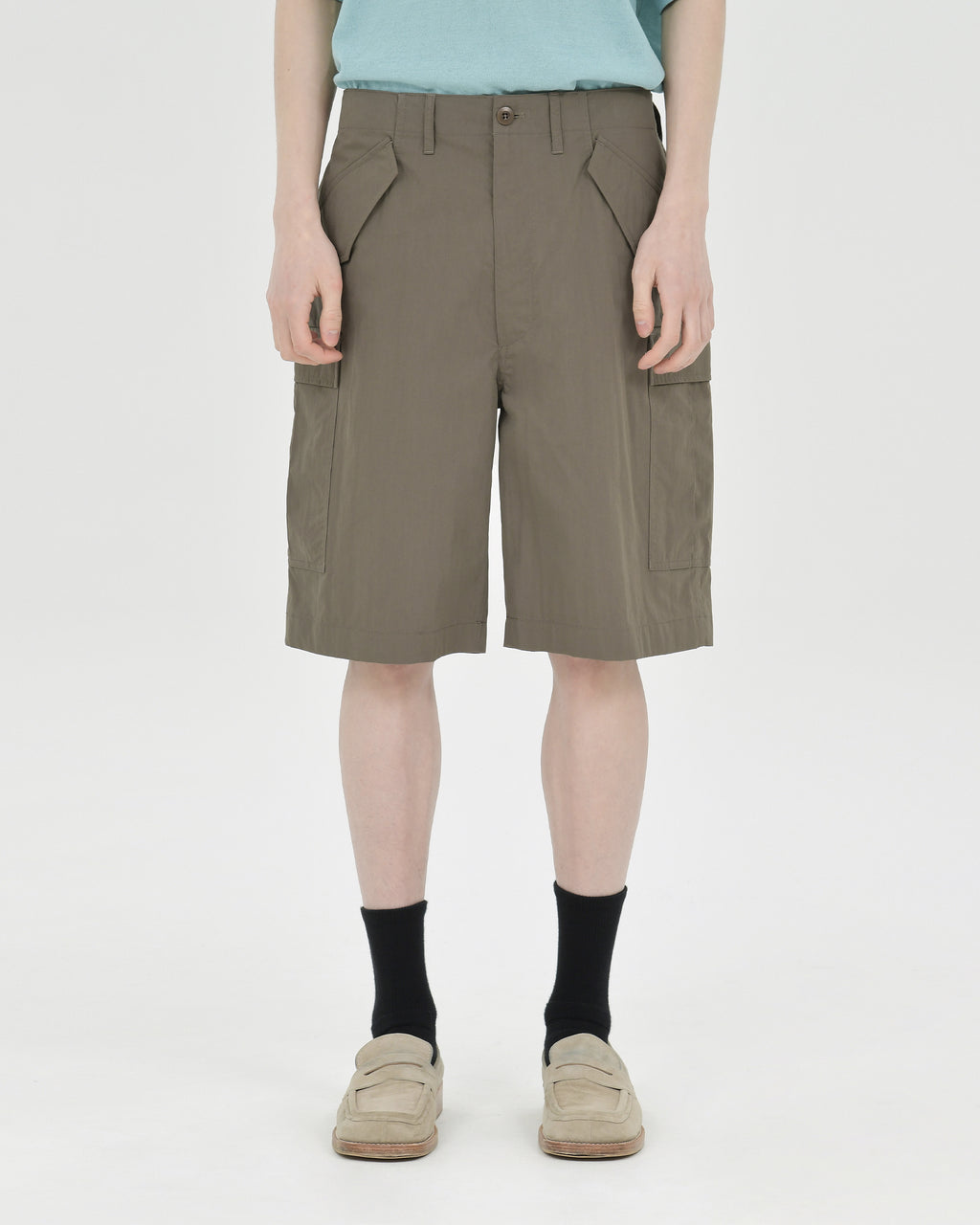 Brownyard - Military Field Shorts (Olive Grey) product image 1 | TRAB K-Fashion Australia