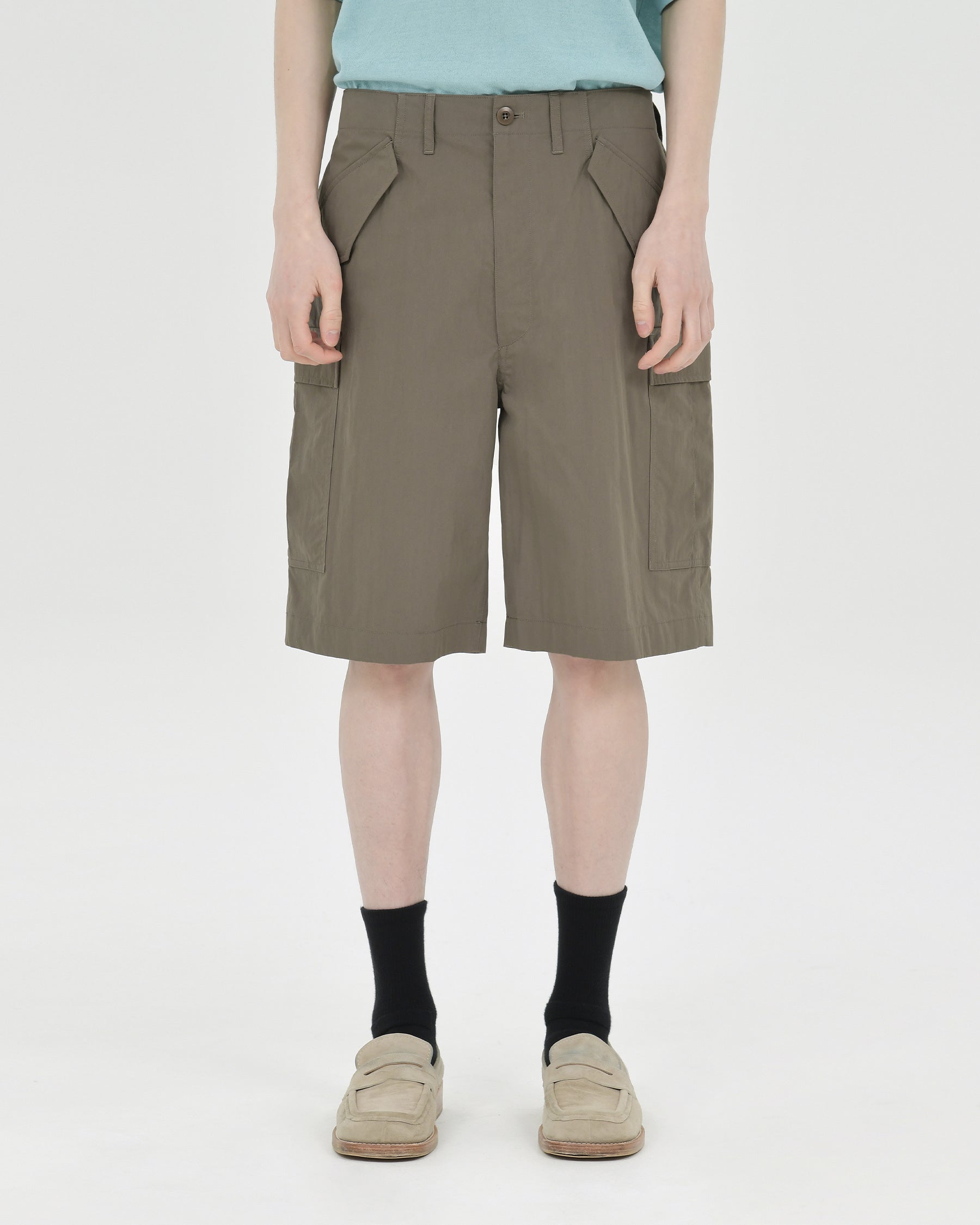 Brownyard - Military Field Shorts (Olive Grey) product image 1 | TRAB K-Fashion Australia