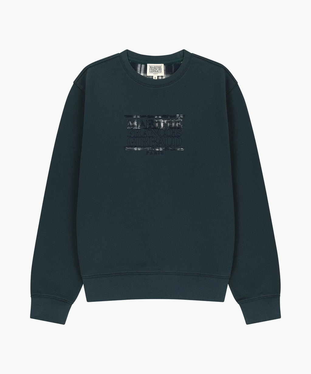 Marithe & Francois Girbaud - Classic Logo Check Applique Sweatshirt (Dark Green) product image 5 | TRAB K-Fashion Australia