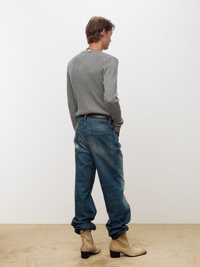 Tonywack - Straight-Leg Denim Jeans (Mid Blue) product image 6 | TRAB K-Fashion Australia