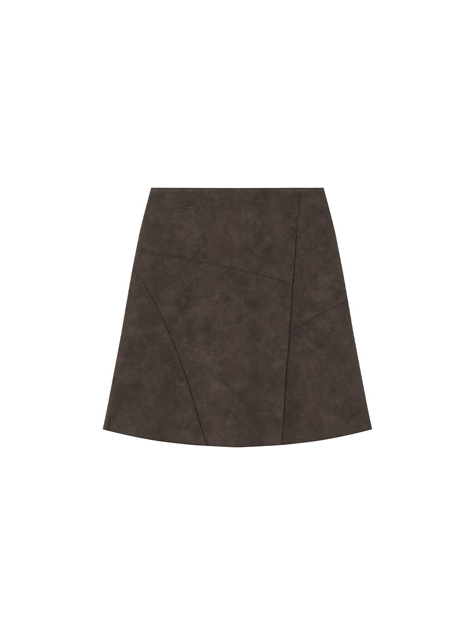 Kijun - Suede Panel Skirt (Brown) product image 7 | TRAB K-Fashion Australia