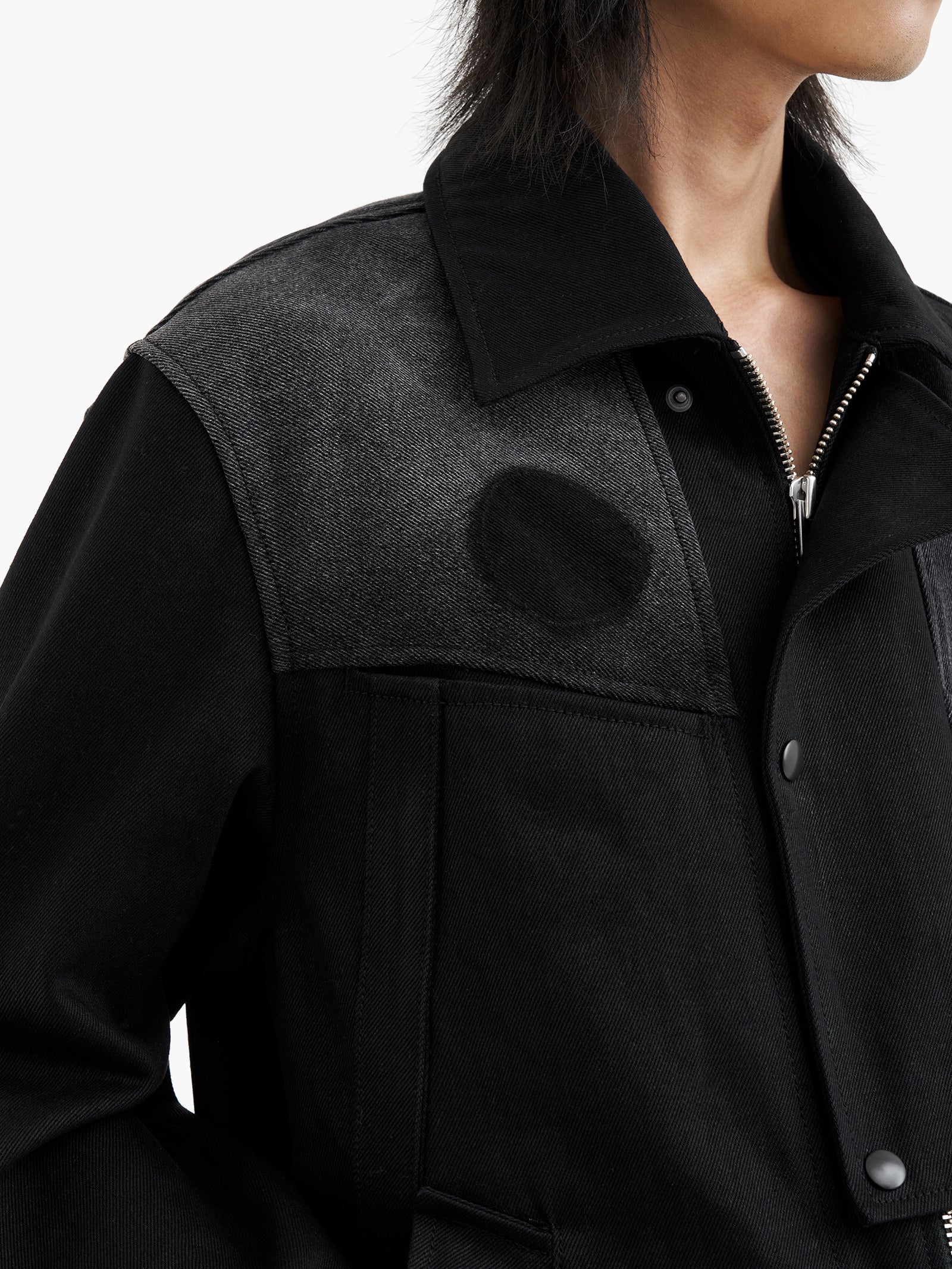 Jiyong Kim - Re-worked Denim Jacket (Black) product image 3 | TRAB K-Fashion Australia