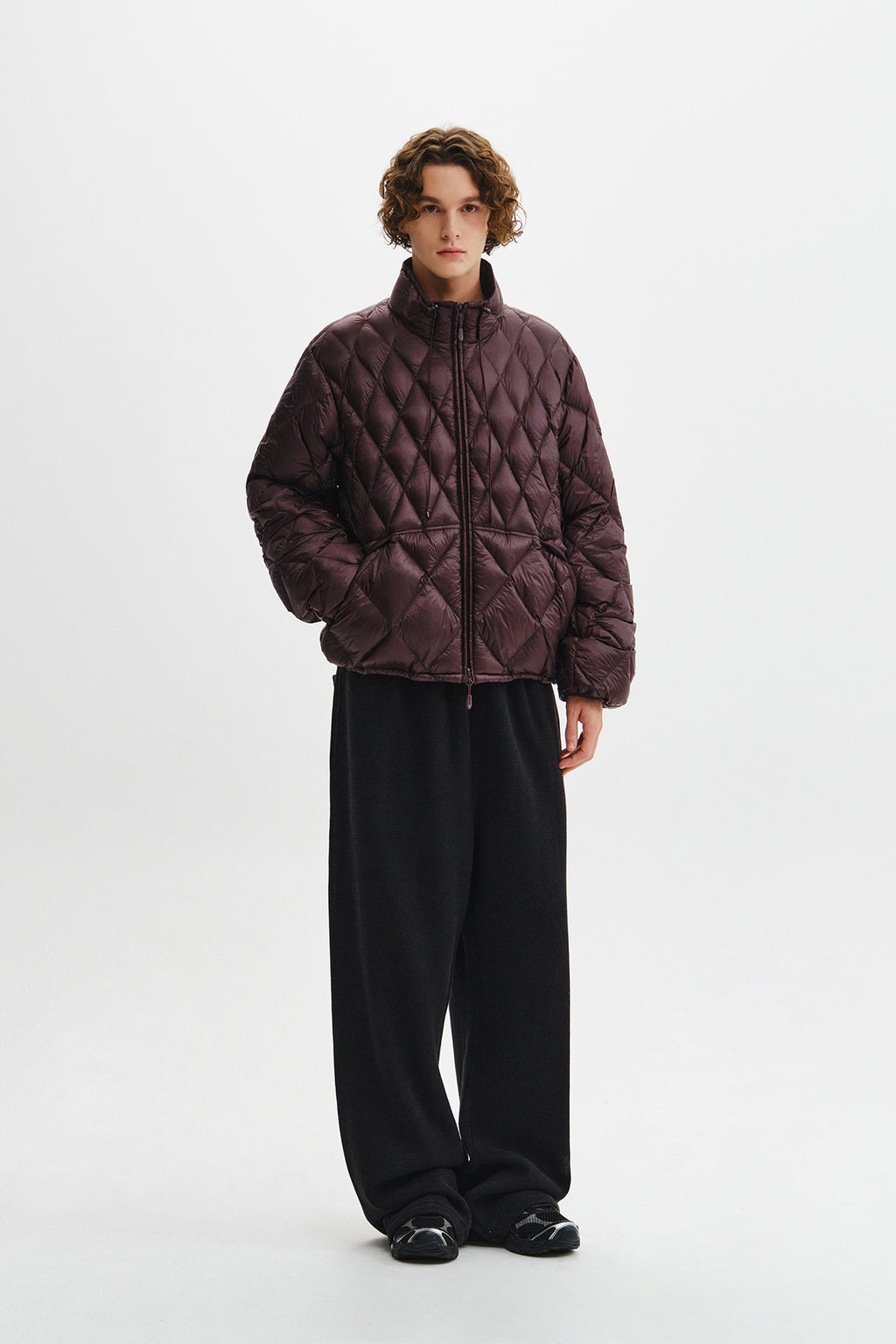 Matin Kim - Mix Quilted Light Down Jumper (Purple) product image 9 | TRAB K-Fashion Australia