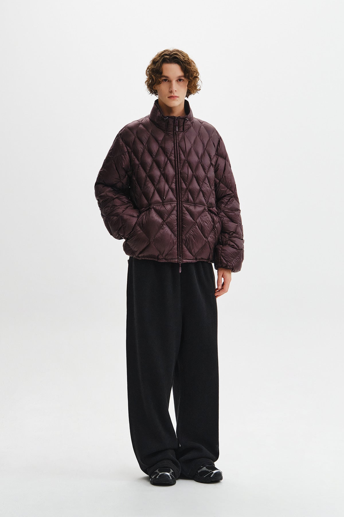 Matin Kim - Mix Quilted Light Down Jumper (Purple) product image 9 | TRAB K-Fashion Australia