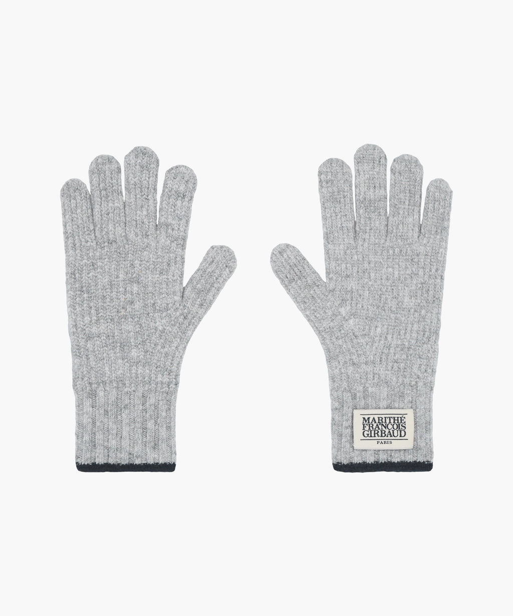 Marithe & Francois Girbaud - Classic Logo Knit Glove (Light Gray) product image 1 | TRAB K-Fashion Australia