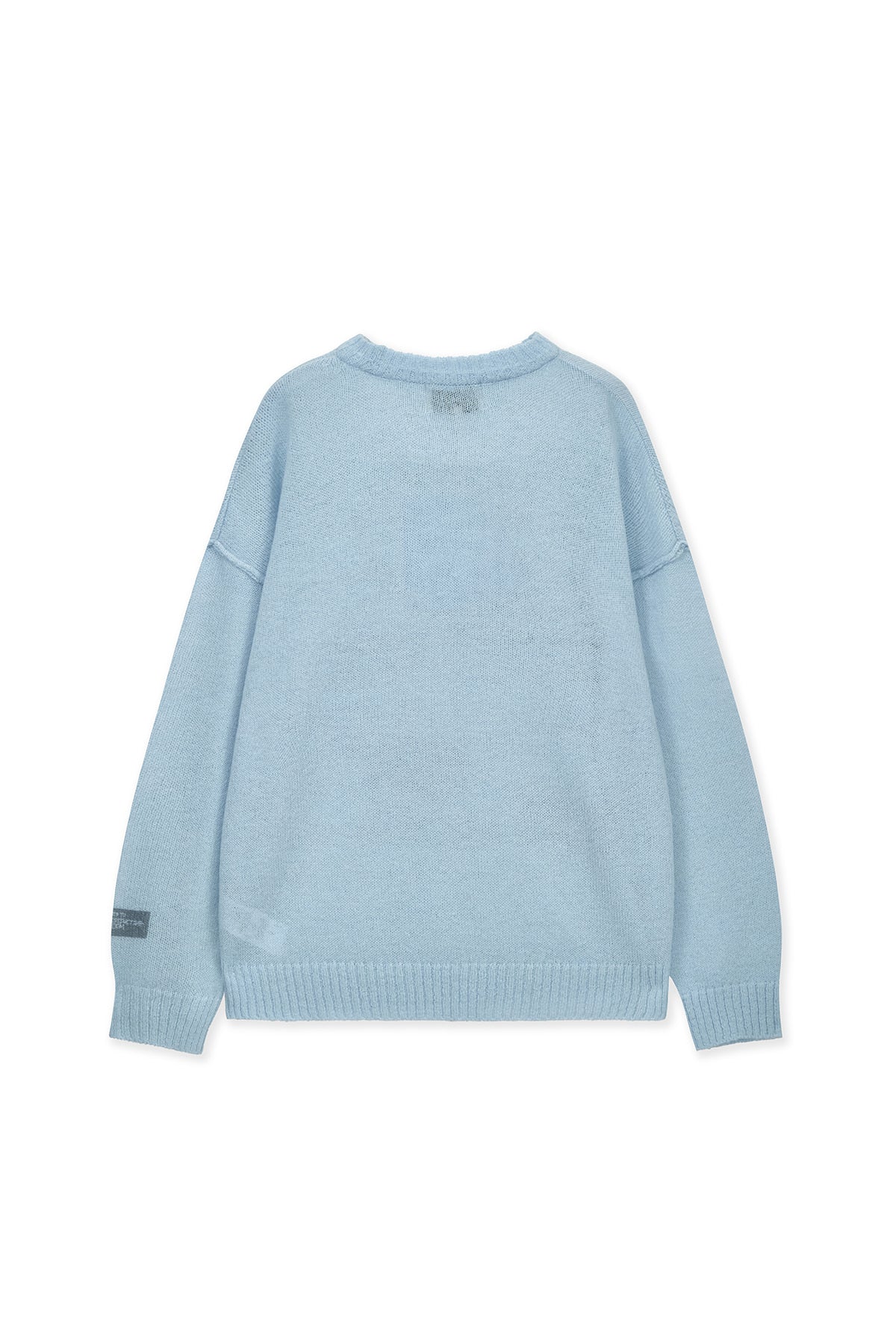 Matin Kim - Graffiti Artwork Knit Pullover (Light Blue) product image 2 | TRAB K-Fashion Australia
