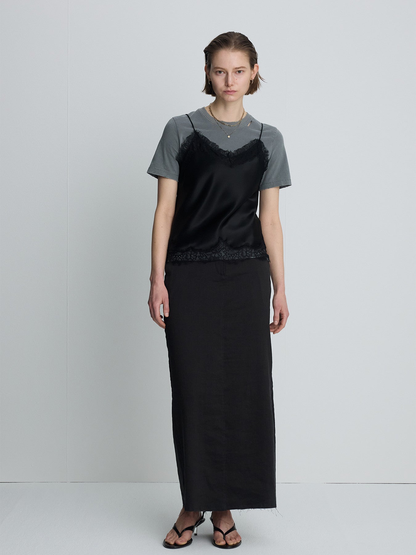 Tonywack - Garment Dyed Vintage Cotton T-Shirt (Faded Grey) product image 3 | TRAB K-Fashion Australia