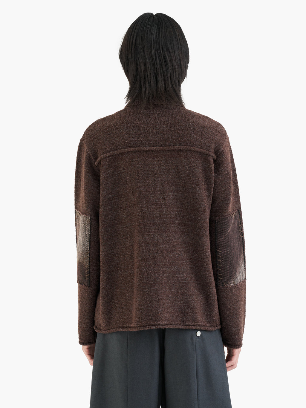 Jiyong Kim - Sun-Bleached Pocket Knit Cardigan (Brown) product image 7 | TRAB K-Fashion Australia