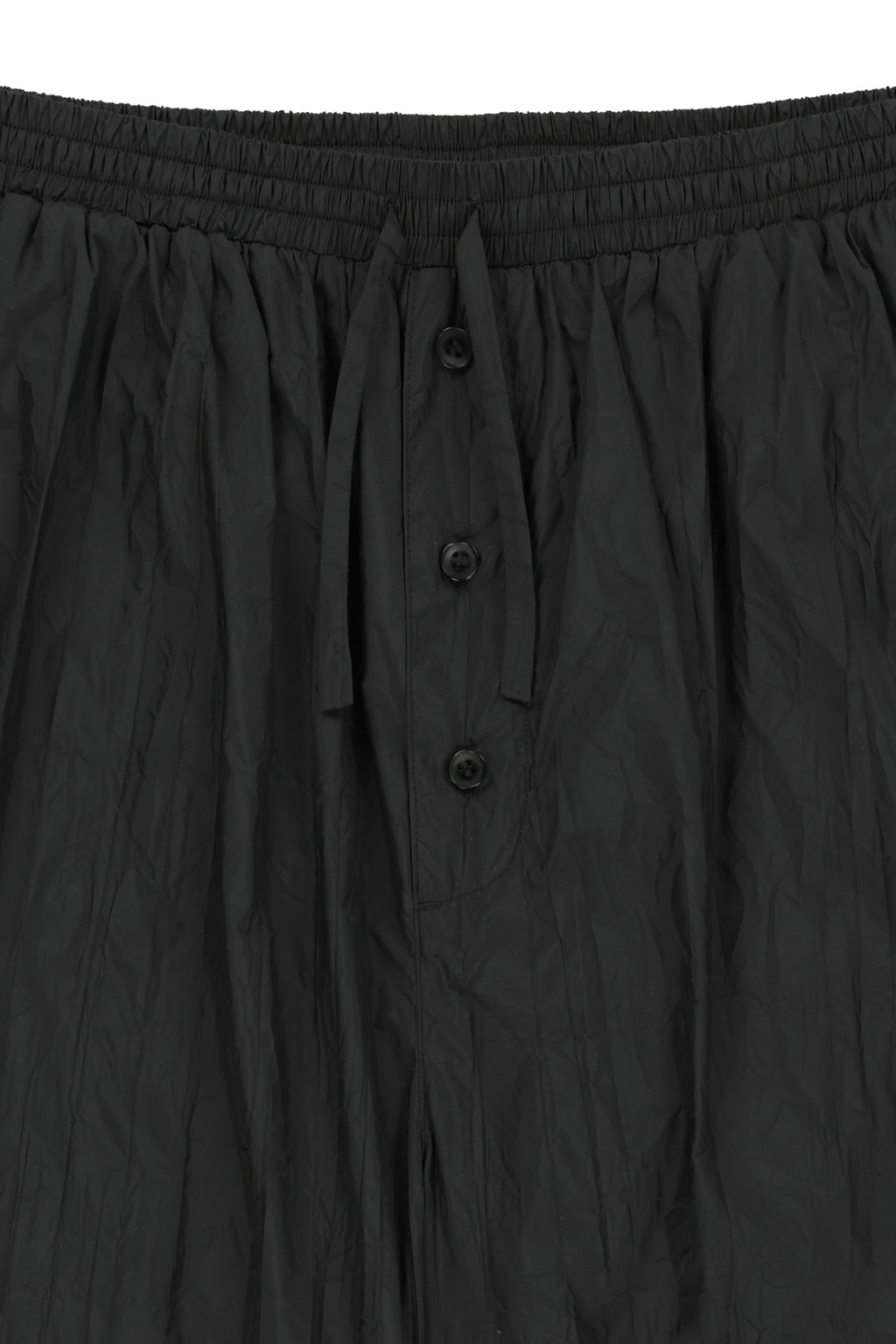 Matin Kim - Nylon Crinkle Wide Pants (Black) product image 3 | TRAB K-Fashion Australia