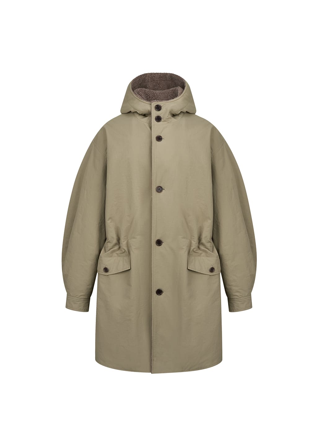 Amomento - padded shearling parka (Khaki) product image 13 | TRAB K-Fashion Australia