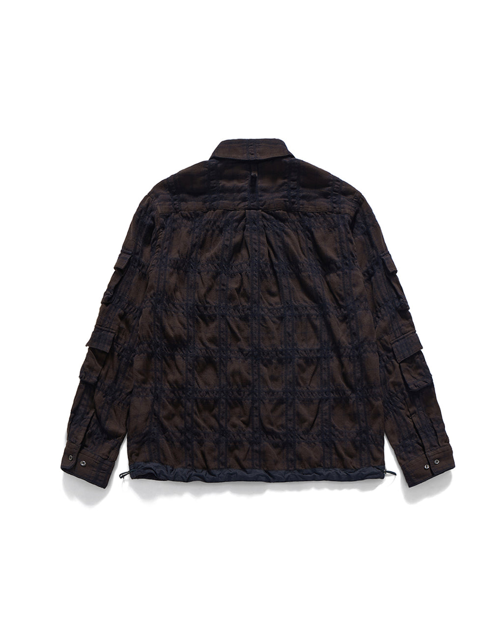 Eastlogue - Magazine Pouch Shirts (Brown Navy Check) product image 2 | TRAB K-Fashion Australia