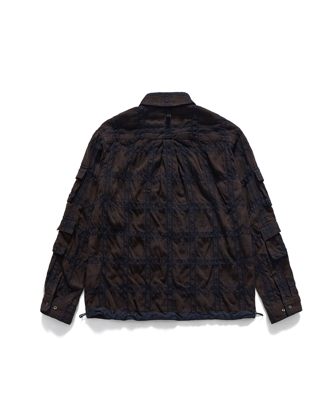 Eastlogue - Magazine Pouch Shirts (Brown Navy Check) product image 2 | TRAB K-Fashion Australia