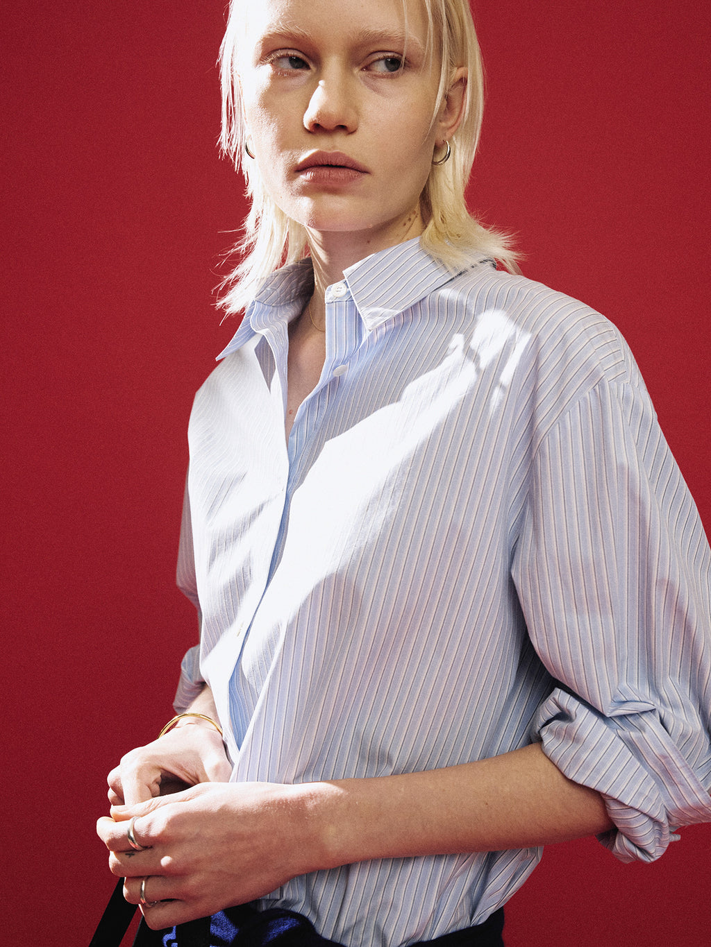 Tonywack - Striped Cotton Over Shirt (Blue) product image 7 | TRAB K-Fashion Australia